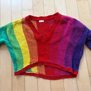 Silence + Noise Multicolor V-Neck Sweater